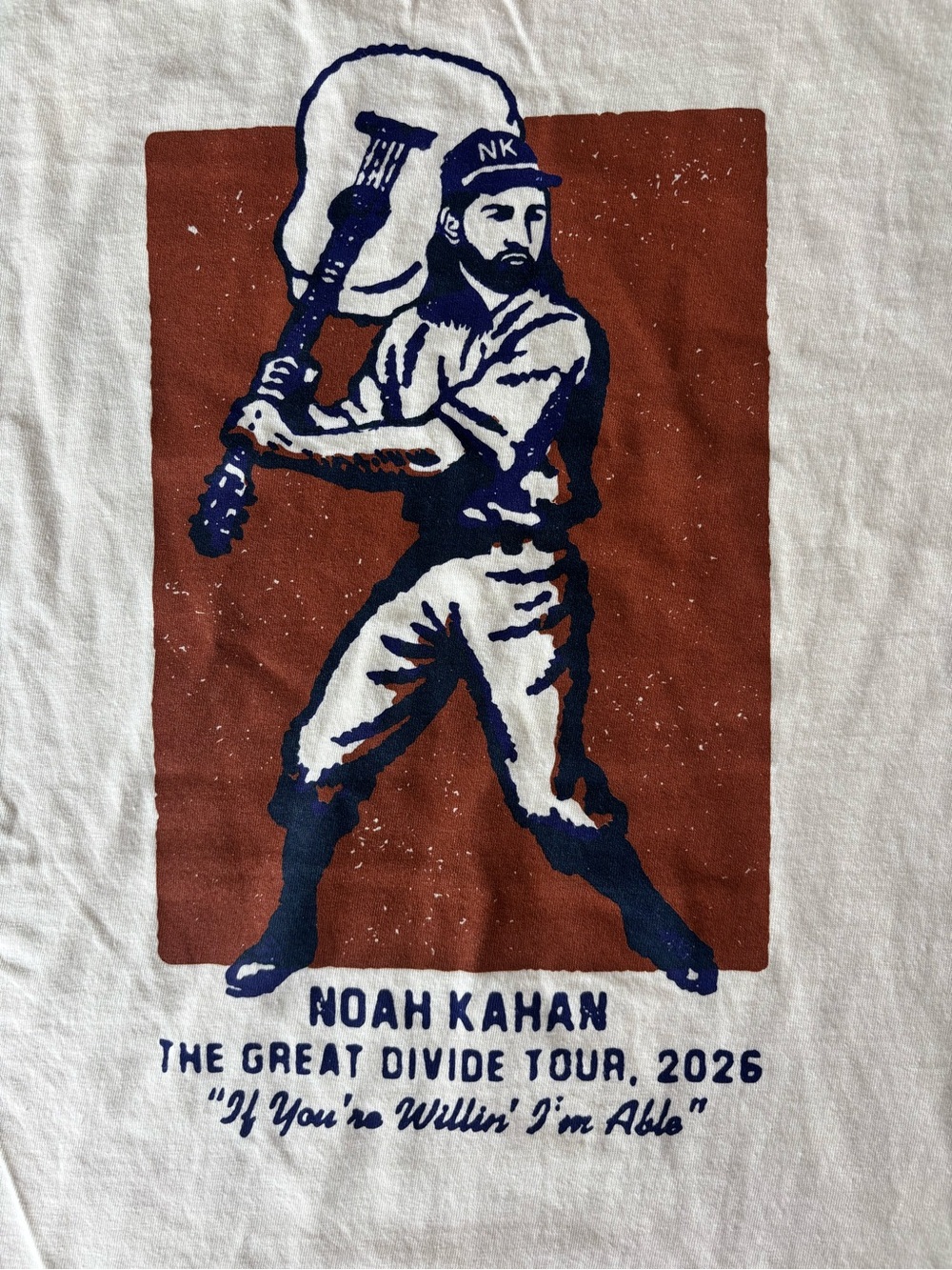 (Exclusive) Official Noah Kahan Great Divide Tour Merch - Home Run Tour Tee